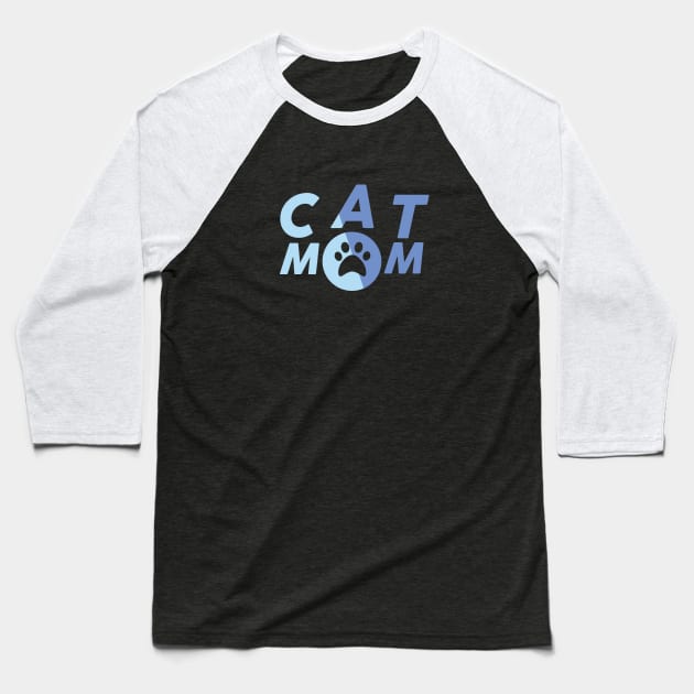 Cat Mom Baseball T-Shirt by cusptees